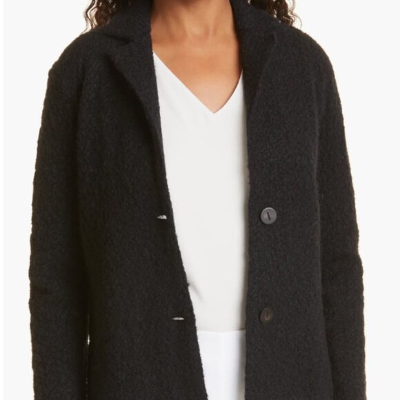 VINCE Bouclé Sweater Blazer - Black - Picture 2 of 8